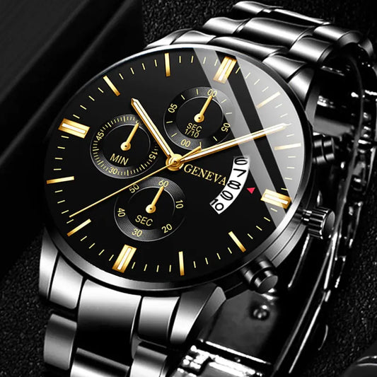 Elevate your style with our Fashion Men Stainless Steel Watch. 