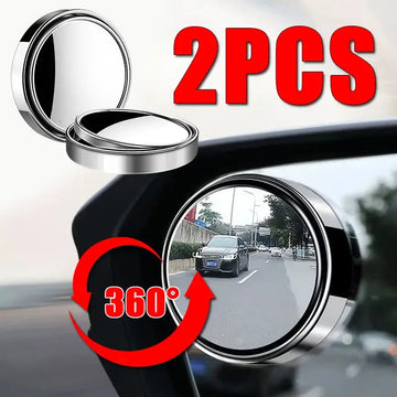 2-Piece Car 360° Adjustable Clear Rearview Auxiliary Mirror