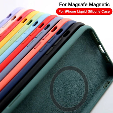 Protect your iPhone with the Magnetic Liquid Silicone Case.